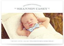 Typographic Welcome Birth Announcements