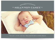 Typographic Welcome Birth Announcements