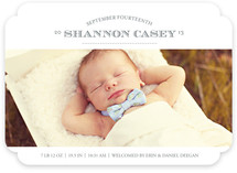 Typographic Welcome Birth Announcements