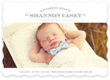 Typographic Welcome Birth Announcements