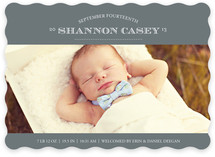 Typographic Welcome Birth Announcements