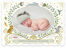 Woodland Awakening Owl Birth Announcements