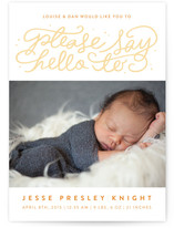Say Hello Birth Announcements