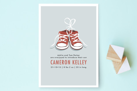 Tiny Sneakers Birth Announcements