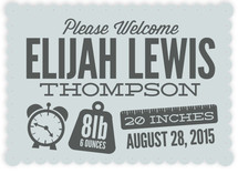 Weights and Measures Birth Announcements