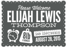 Weights and Measures Birth Announcements