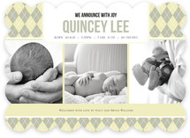 Argyle Welcome Birth Announcements