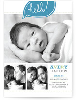 bright hello Birth Announcements