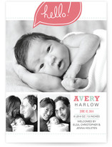 bright hello Birth Announcements