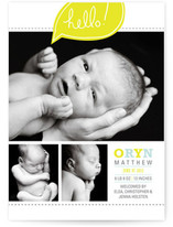 bright hello Birth Announcements
