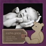Bear Book Birth Announcements, by Waui Design