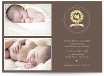 perfect pair crest Birth Announcements