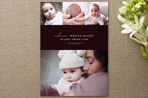 chic baby Birth Announcements