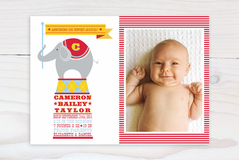 circus announcement Birth Announcements