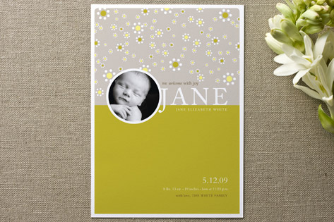 Daisies Birth Announcements