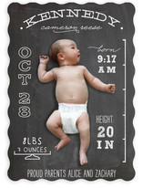 Chalkboard Stats Birth Announcements