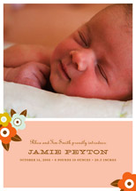 Floral Bloom Birth Announcements, by Oscar+Emma Design