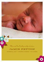 Floral Bloom Birth Announcements, by Oscar+Emma Design