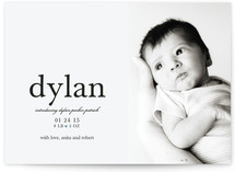float + tiny heart Birth Announcements