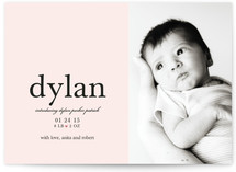 float + tiny heart Birth Announcements