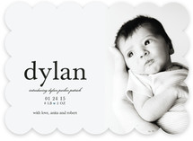 float + tiny heart Birth Announcements