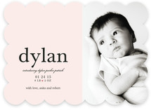 float + tiny heart Birth Announcements