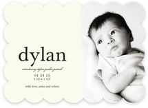 float + tiny heart Birth Announcements