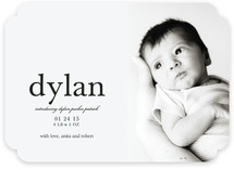 float + tiny heart Birth Announcements