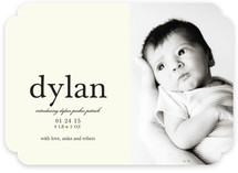 float + tiny heart Birth Announcements