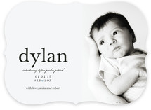 float + tiny heart Birth Announcements