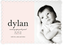 float + tiny heart Birth Announcements