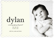 float + tiny heart Birth Announcements
