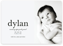 float + tiny heart Birth Announcements