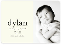 float + tiny heart Birth Announcements