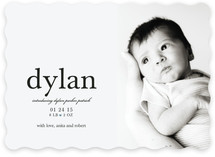 float + tiny heart Birth Announcements