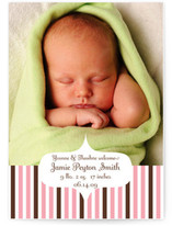 Garden Stripes Birth Announcements
