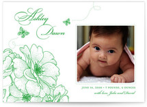 Garden Vignette Birth Announcements