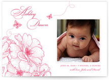 Garden Vignette Birth Announcements
