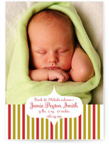Garden Stripes Birth Announcements