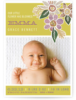 Heirloom Bloom Birth Announcements