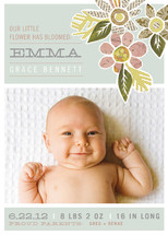 Heirloom Bloom Birth Announcements, by Moglea