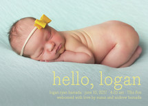 Hello Baby Birth Announcements, by annie clark