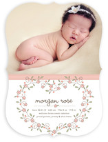 Heart Floral Frame Birth Announcements