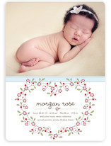 Heart Floral Frame Birth Announcements