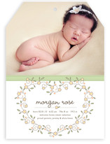 Heart Floral Frame Birth Announcements