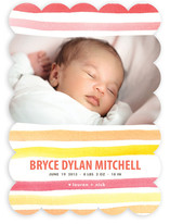 watercolor stripes Birth Announcements