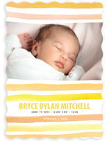 watercolor stripes Birth Announcements