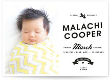 Vintage Label Birth Announcements