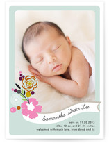 Flower Banner Birth Announcements