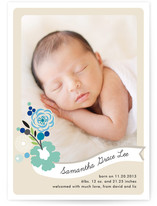Flower Banner Birth Announcements